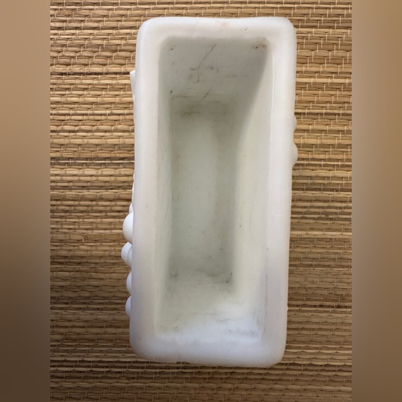 Imperial Milk Glass Sugar Toothpick Business Card Holder Grapevine Vintage - Picture 3 of 7